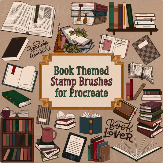 Book Lovers | Procreate Stamp Brushes