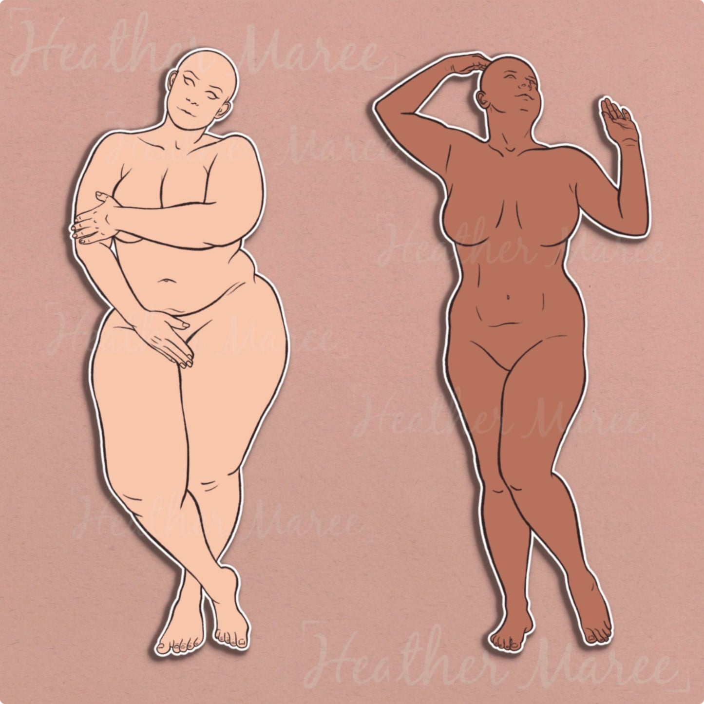 Female Figures | Procreate Stamp Brushes