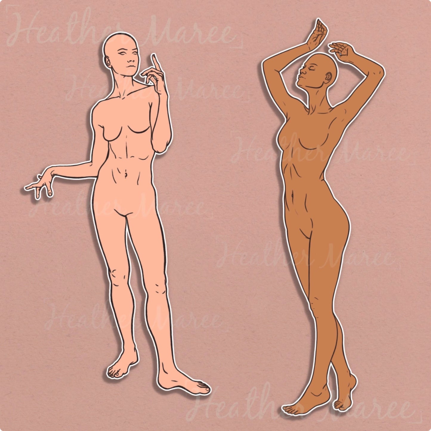 Female Figures | Procreate Stamp Brushes