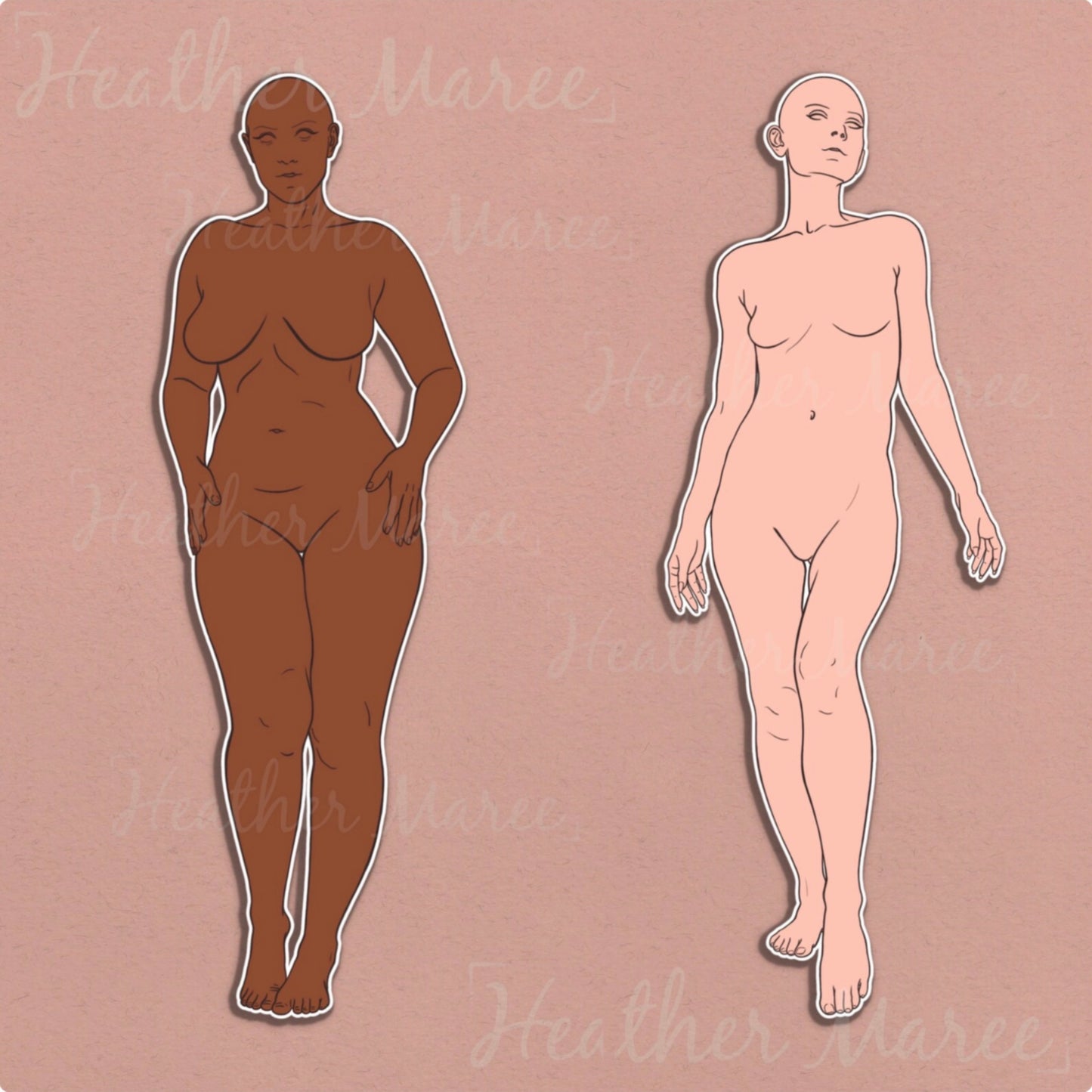 Female Figures | Procreate Stamp Brushes