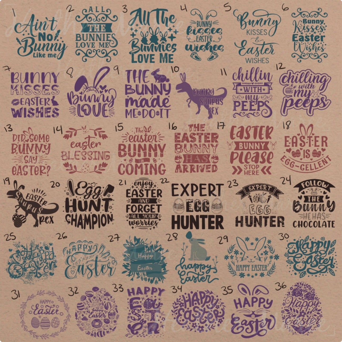 Frames and Easter Greetings | Procreate Stamp Brushes