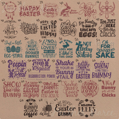 Frames and Easter Greetings | Procreate Stamp Brushes