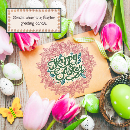 Frames and Easter Greetings | Procreate Stamp Brushes