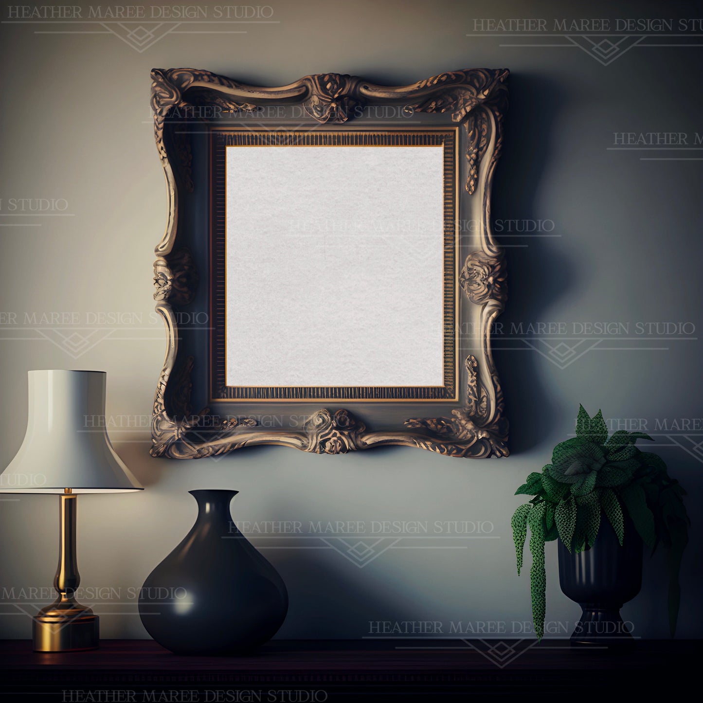 Small Wooden Picture Frame Mockup